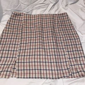plaid mini skirt